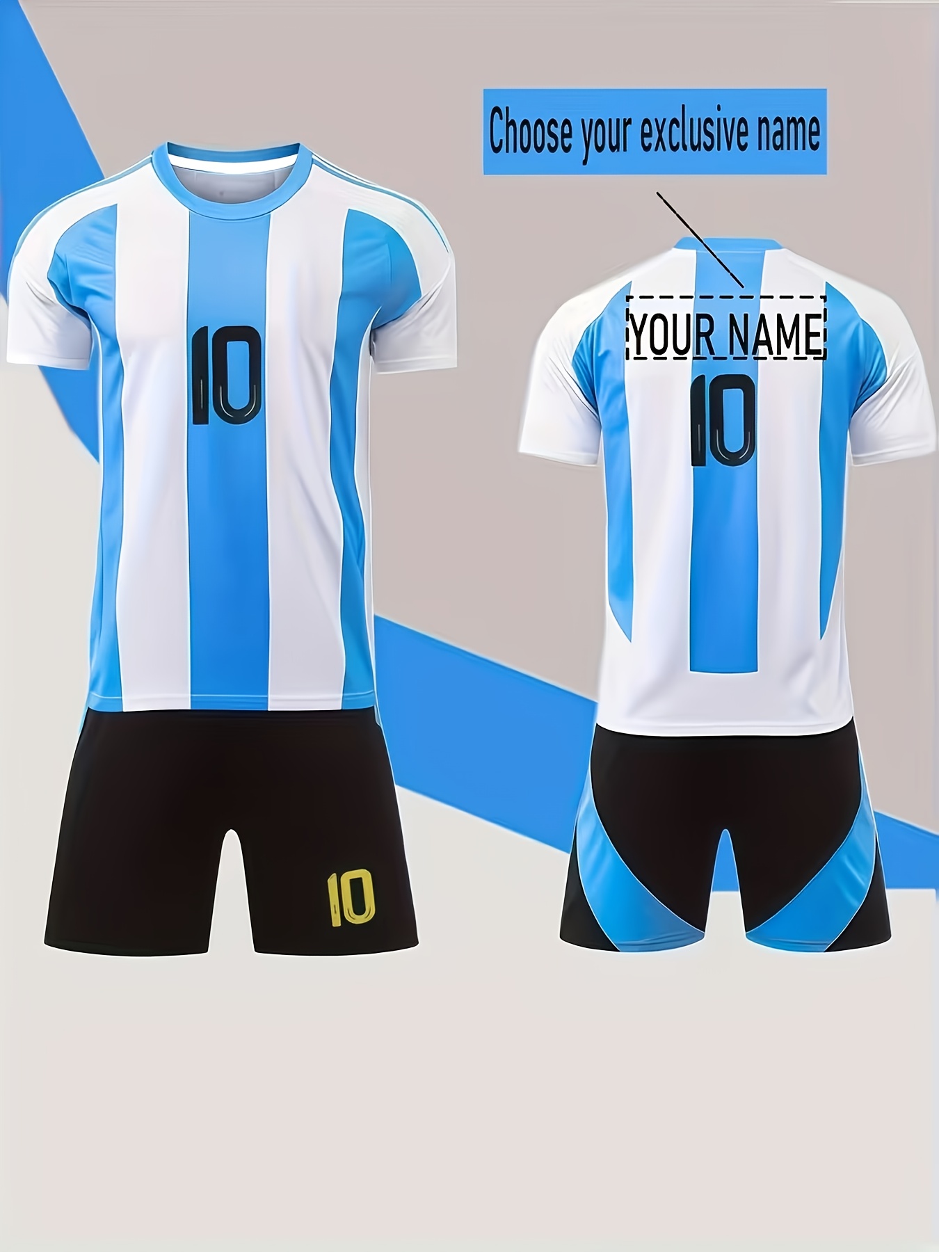 personalizirani dječji nogometni dres (2 kom + 5  ) s dizajnom imena po želji! prozračna mrežasta elastična tkanina, brzo se suši i upija vlagu. savršeno za sport, ležerno nošenje, treninge, utakmice i aktivnosti na otvorenom, za van.