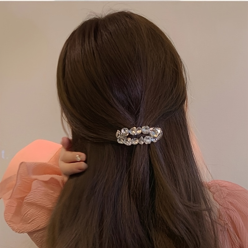 

Elegant Vintage-inspired Clips Set - Sparkling Barrettes For Women And Girls, Parties & Gifts