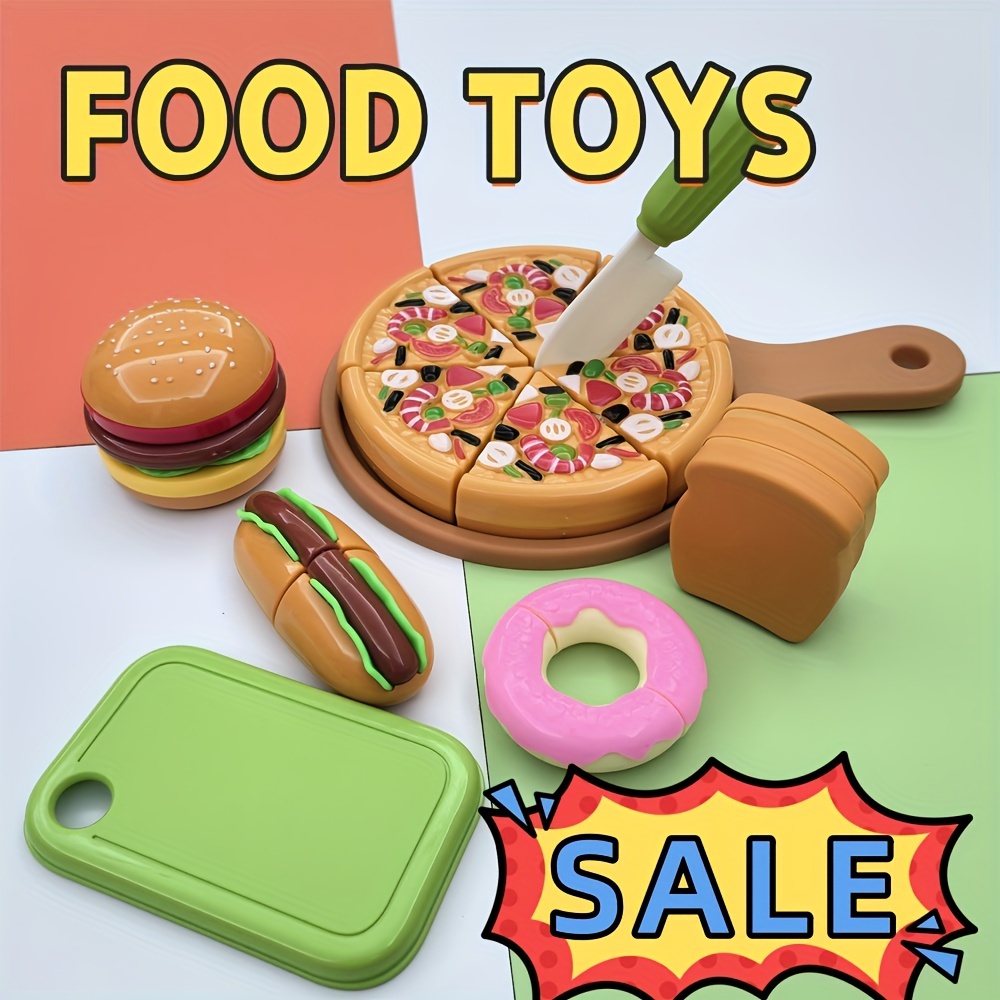 

20pcs Pretend Play Food Kitchen Toy Set - Realistic Pizza, Burger, Hot Dog Playset For Kids - Fun Dress Up Accessories For - Perfect Gift For Children On & Christmas, Age 3+