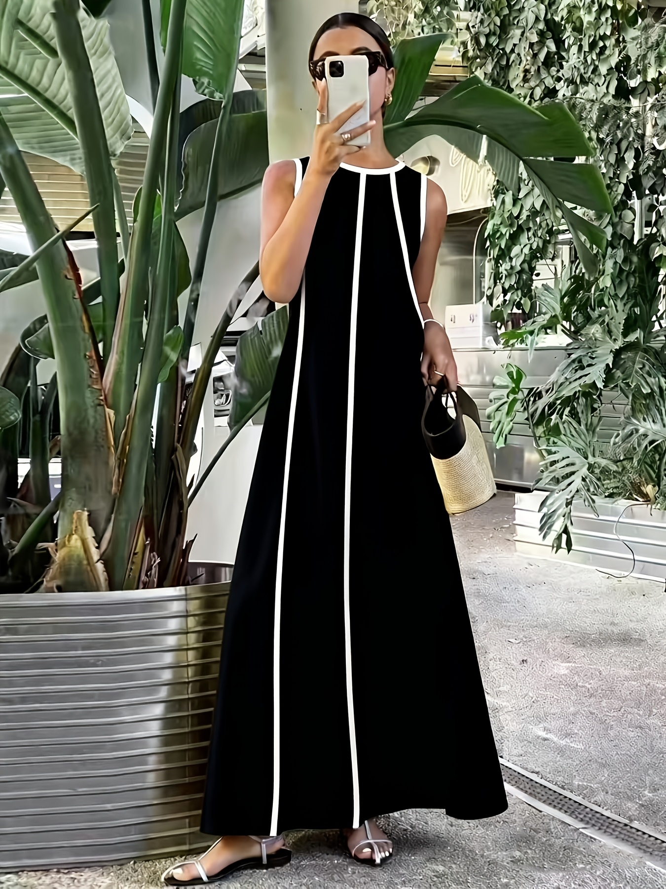 loose fit tunic dress Solid Round neck  shopurbanmarketplace Key Features Women's Tunic Dress Loose Fit