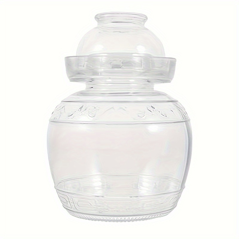 

1pc Glass Fermentation Jar With Wide Mouth, Sealable Pickle Jar, Korean Style Fermentation Container For Sauerkraut, Kimchi, And Beverages - Airtight Storage Preserver