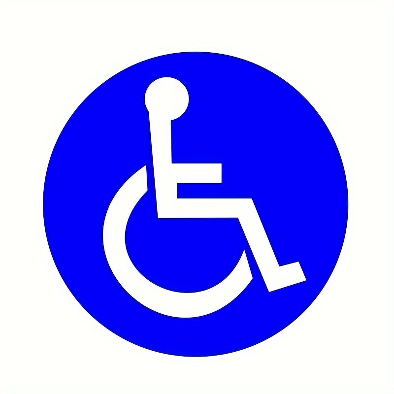 Disabled Wheelchair Handicap Sticker Round Shape Car Sticker Decal 4pcs