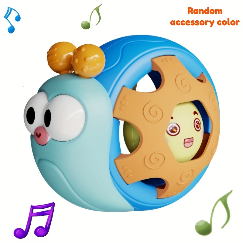 Image of Preschoolers Grab, And , Snail Elephant Design, & Soothe: Sensory Rattle Balls For Children - Enhance Motor Skills, Curiosity, ,halloween And Christmas Gifts, Random Accessory Colors