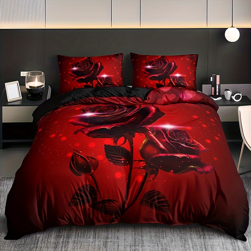 

3pcs Print Duvet Cover Set - Includes 1 Duvet Cover & 2 Pillowcases, Breathable Polyester, Machine Washable - All , King Size Duvet Cover Set