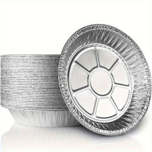 10 30pcs 9 pie pans heavy duty standard sized disposable aluminum foil pie tins for baking and serving