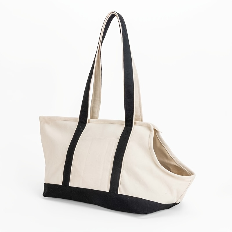 TEMU Light Tote Bag, Suitable For Portable With Small Dogs And Cats Such As Teddy And Bichon. Or On The Shoulder. -resistant Canvas Fabric Is