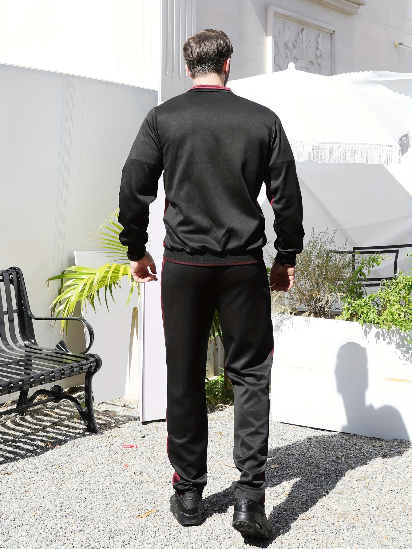 Tracksuit Men VBTAPA Men's Waffle Knit Tracksuit Pieces Set