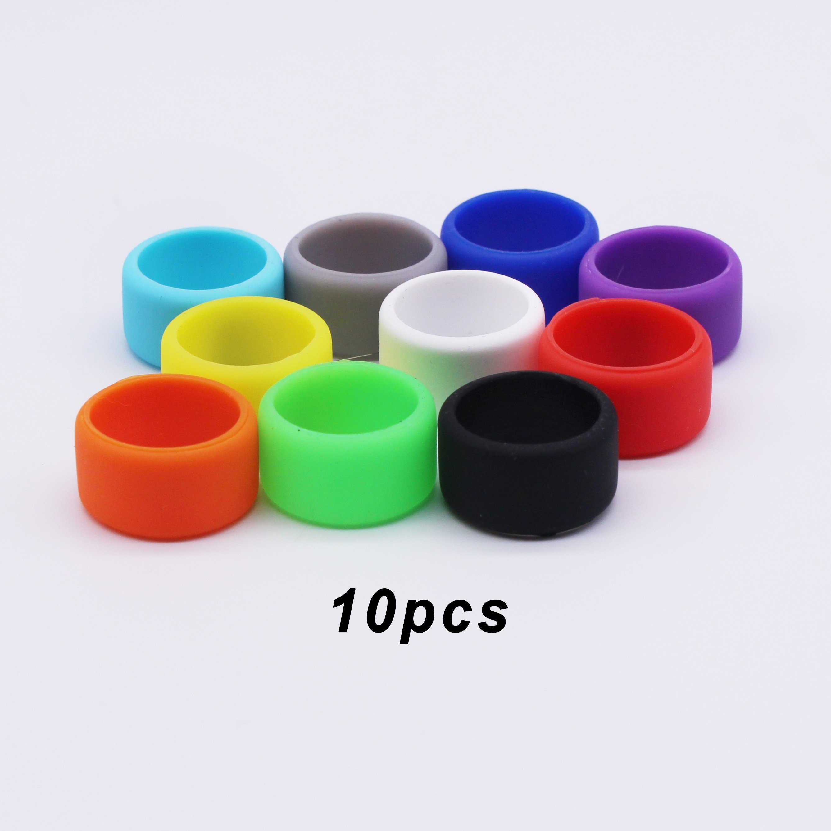 TEMU 10pcs Silicone Rings, Rings In Colors