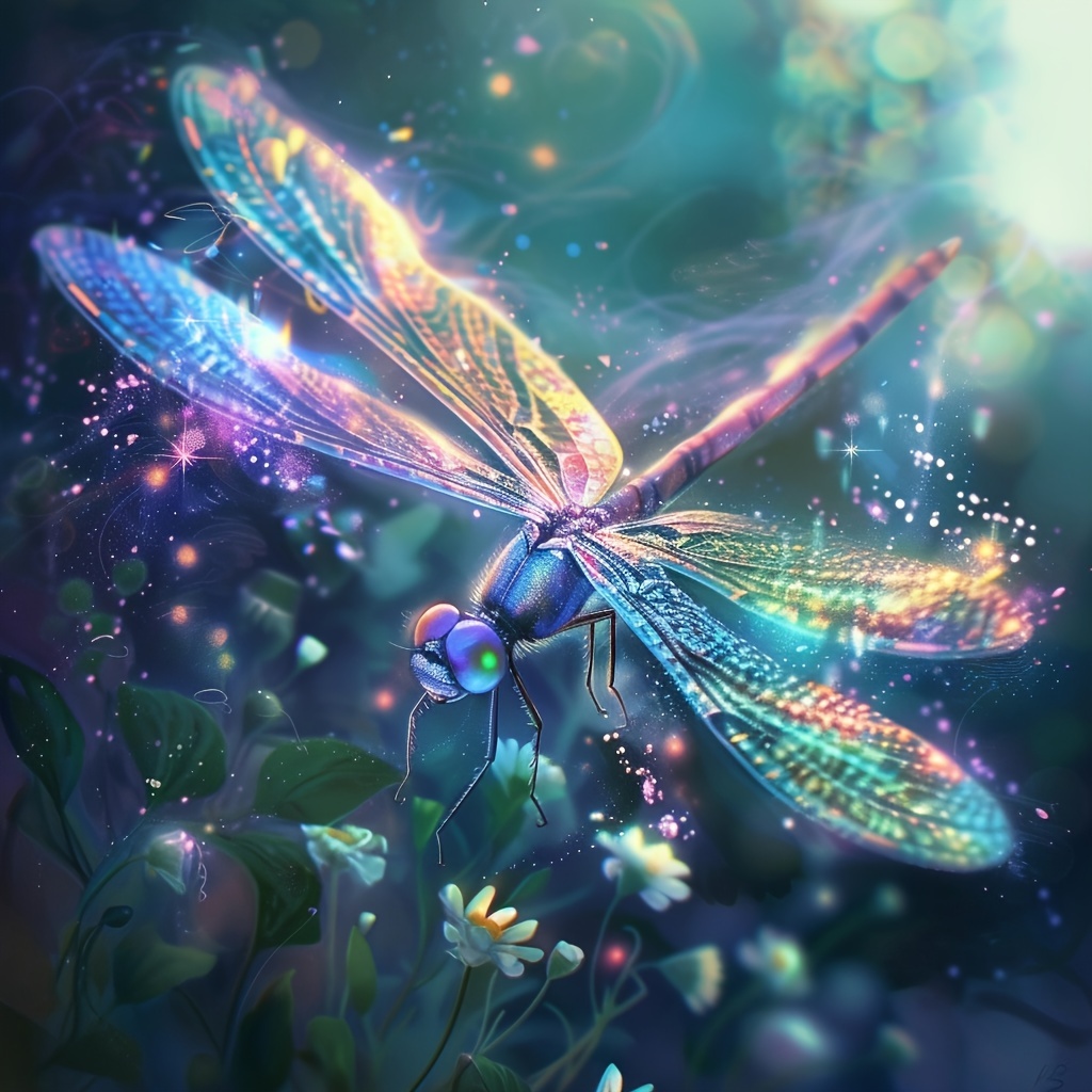 

5d Diamond Painting Kit Insect Theme - Round Acrylic Gem Art Embroidery Craft Kit Diy Dragonfly Home Wall Decor Gift, 15.7 X 15.7 Inches