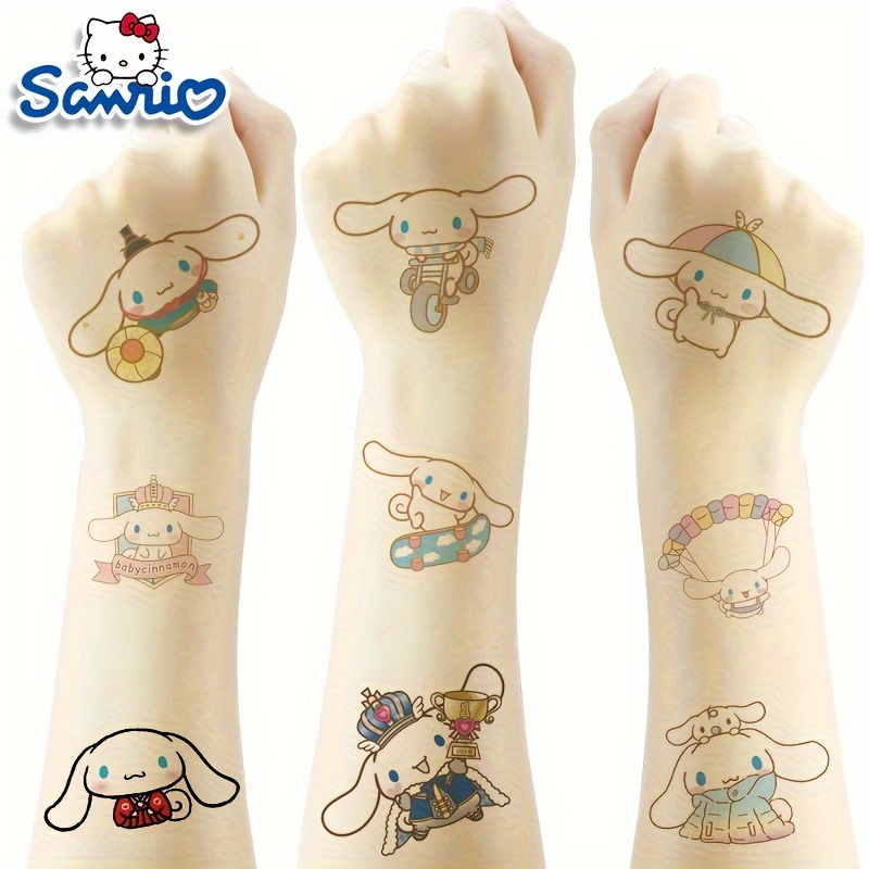 

20-piece Cinnamoroll Temporary Tattoos - Colorful, Fun Disposable Stickers For Cosplay & Daily Wear