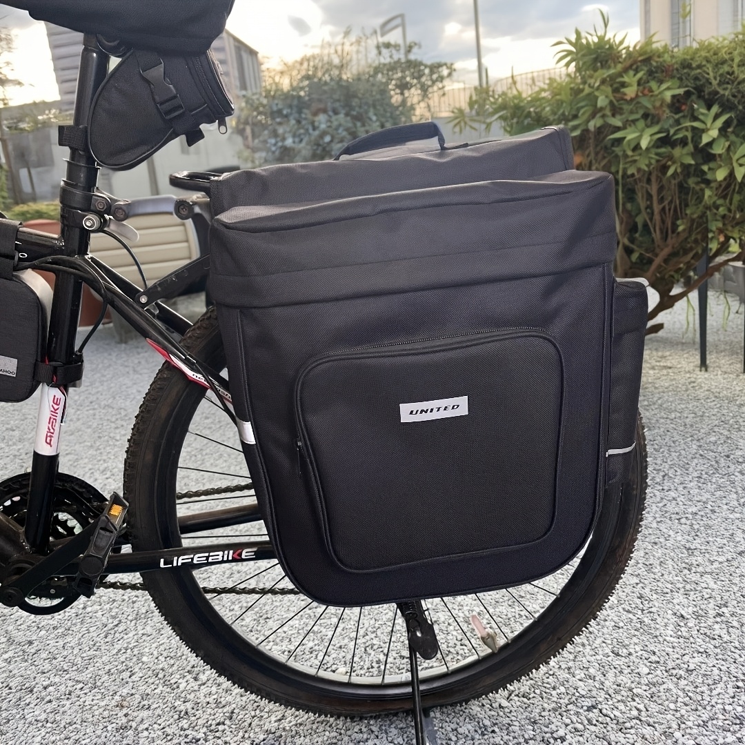 Sacoche De Vélo Aluminium Pour Porte-bagages Arrière VTT/VTC – Universelle, Réglable, Capacité 10kg (Noir)