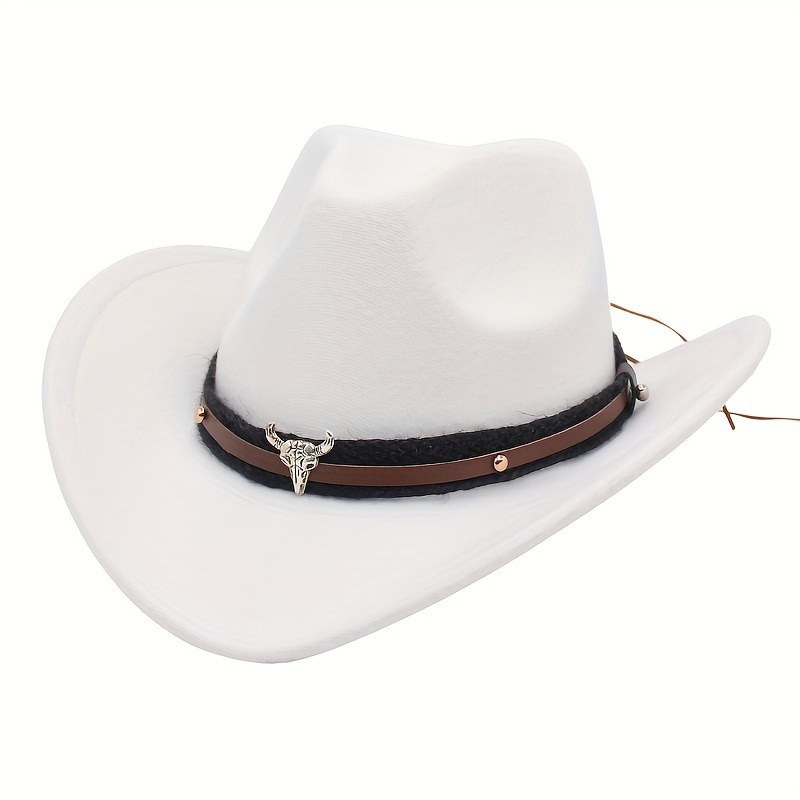 Western Silver Edge Cowboy Hat Vintage Breathable Cowgirl - Temu