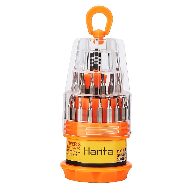 TEMU 31 In 1 Magnetic Screwdriver Set With Non-slip Handle, Small Screwdriver Repair Kit For Iphone, Ipad, Computer, Watch, Glasses, Camera,