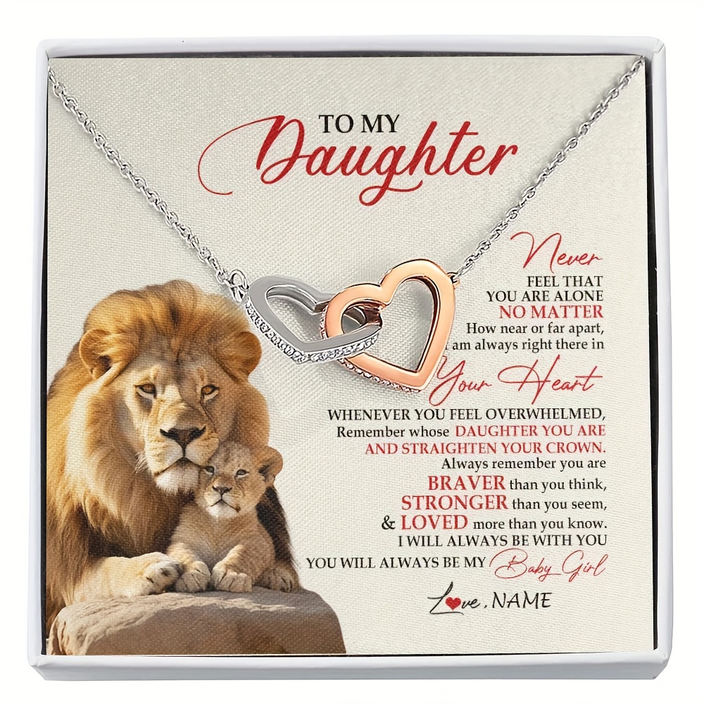 Customized Necklace for My Daughter with Personalized Message