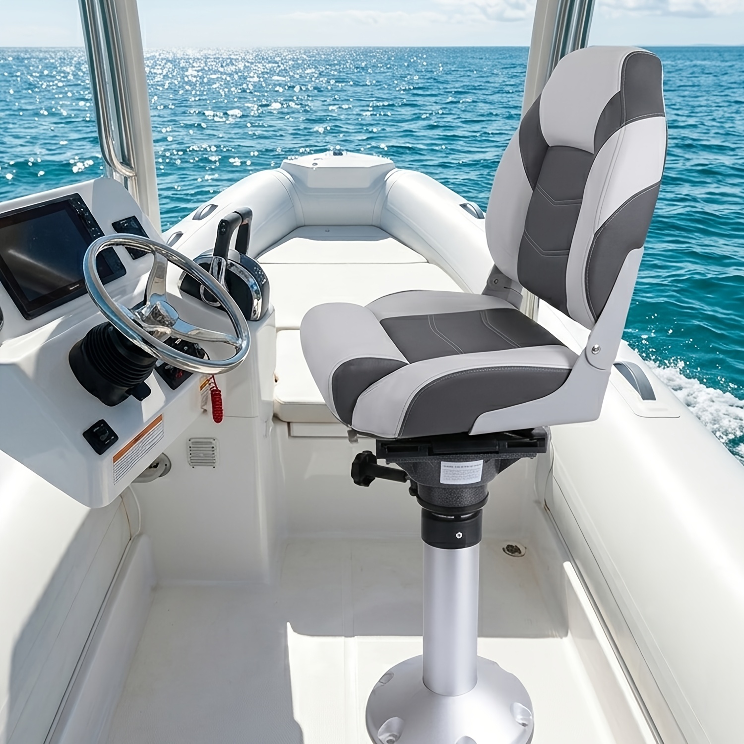 2pcs Marine Seat Swivel Base, Quick-Release Detachable Bracket