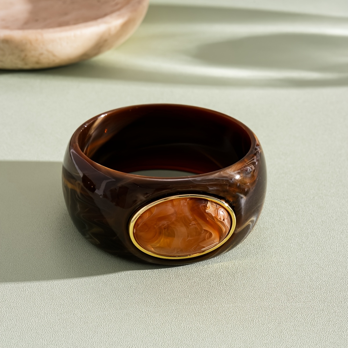 Women's Bohemian Geometric Cat-Eye Bangle, Stackable Design