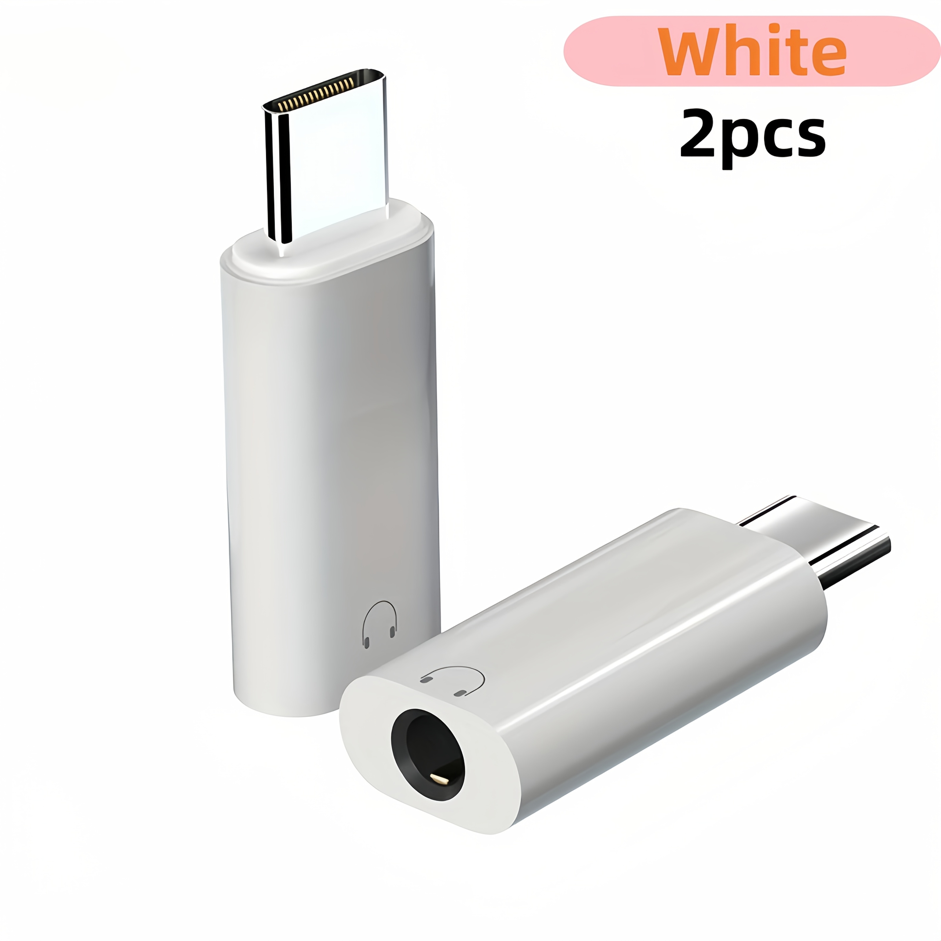 usb c to 3 5mm audio adapter dual port   plug and play hi fi sound suitable for phones iphone 15 s23 s22 ultra iphone and   and laptops clear conversion no noise abs material   portable audio Product details 3