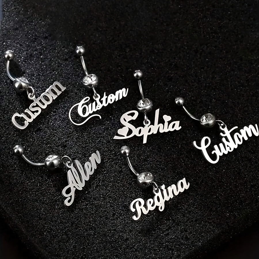 TEMU A Personalized Fashion Accessory Featuring A Sexy Belly Button Piercing Design. This Custom Navel Ring Comes With A Heart-shaped Pendant And