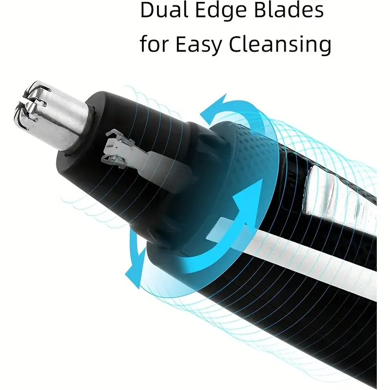 electric nose hair trimmer usb rechargeable portable detachable blade for ergonomic handle black white personal care grooming tool sleek grooming tool durable plastic body Product details 4