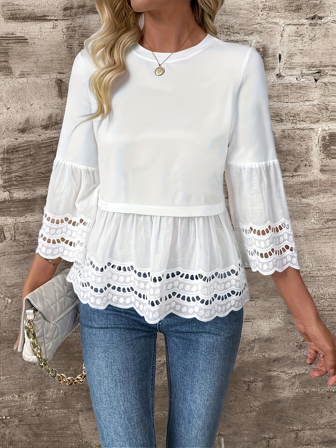 white flowy top