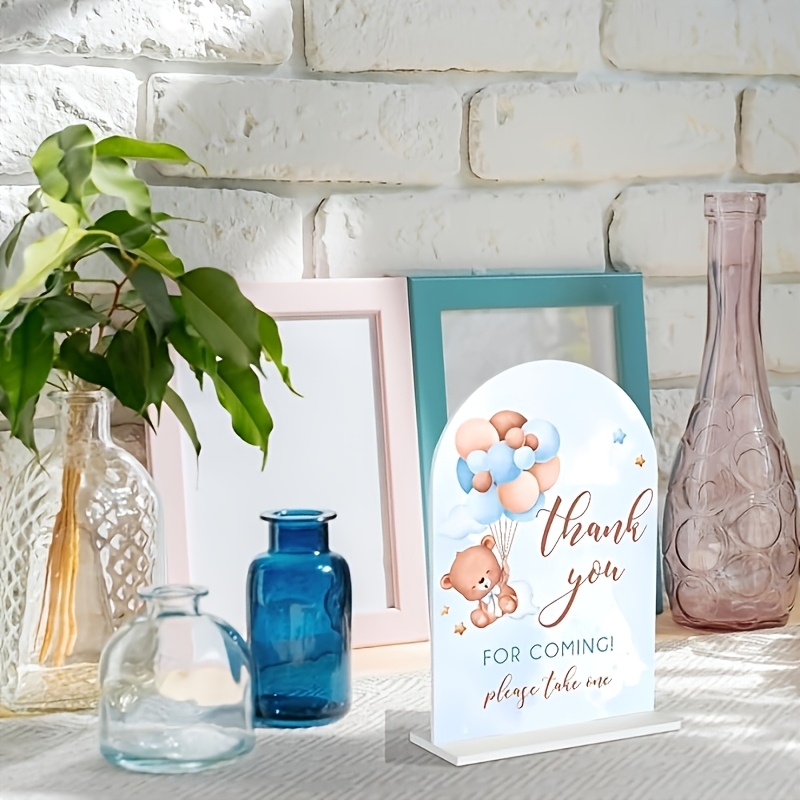 TEMU 2d Flat, 1pc, Please Choose With Baptism Decoration Pattern. 't Wait To Decorate The Baptism Scene. Thank You For . Acrylic Table Sign, Suitable
