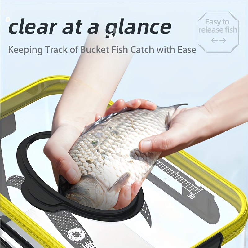 Transparent Fishing Bucket Breathable Mesh Lid - Temu