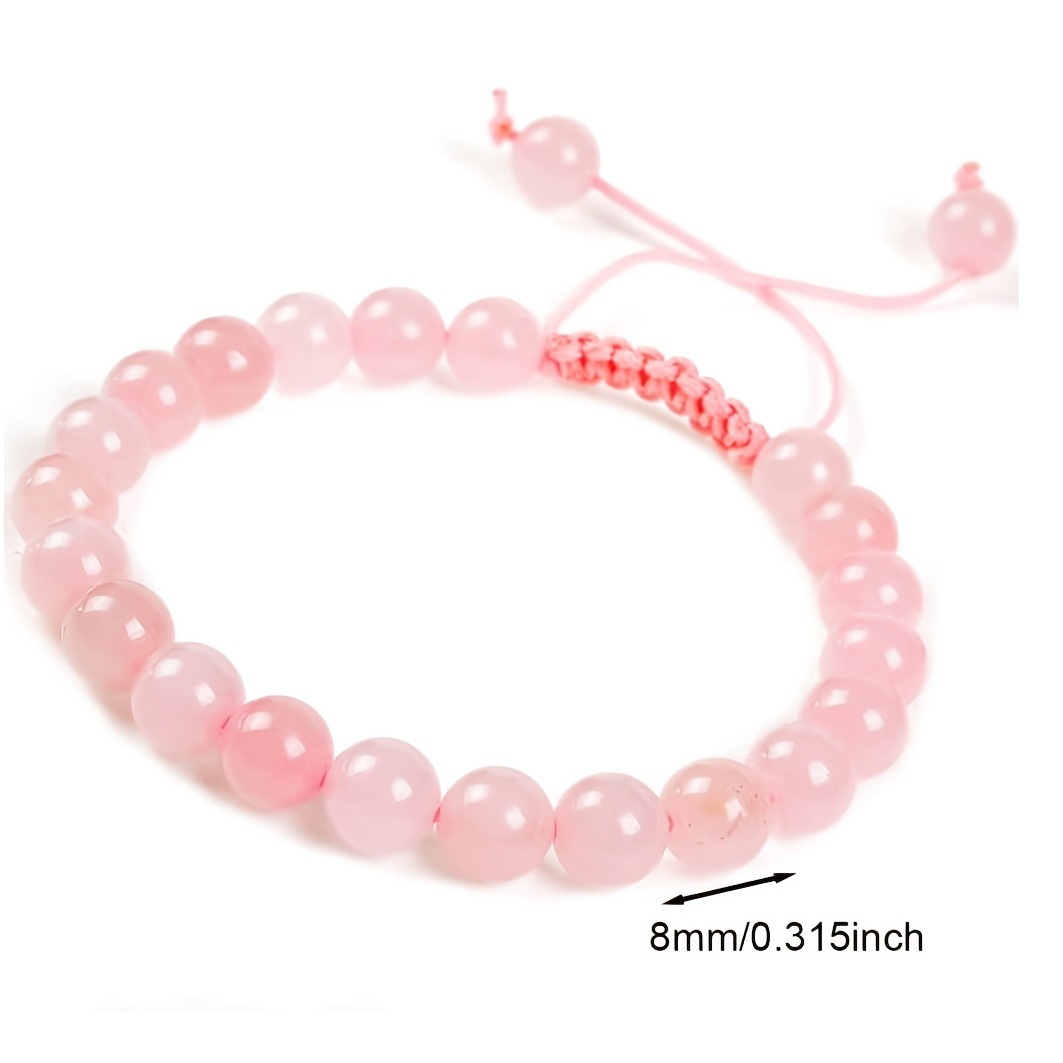 Adjustable Woven Bracelet with Rose Quartz