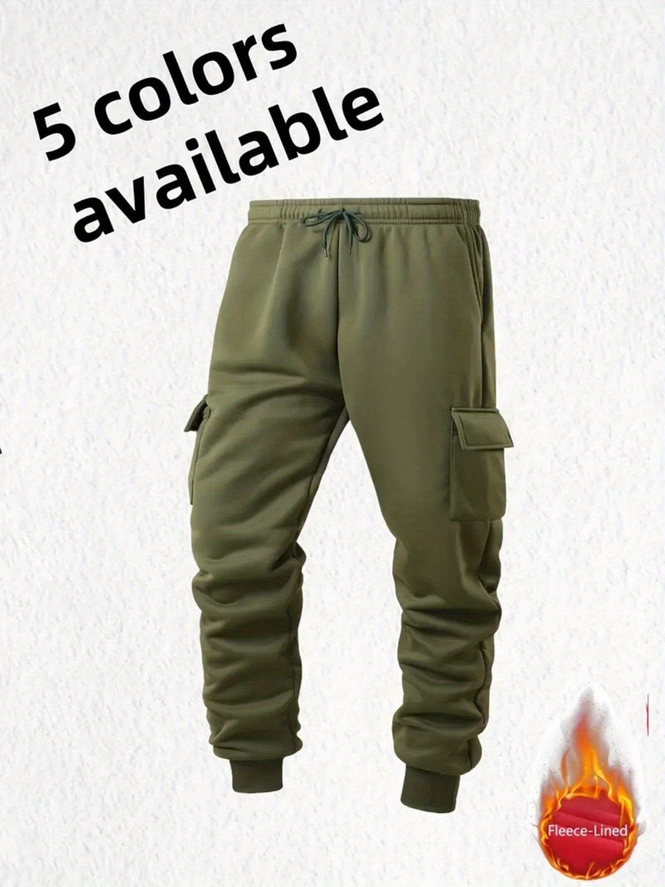 Jogger Homme Polaire Chaud Pantalon de sport long décontracté pour homme, une seule pièce, joggers de couleur unie, pantalon long élégant, pantalon de sport à cordon élastique, pantalon de couleur unie décontracté d