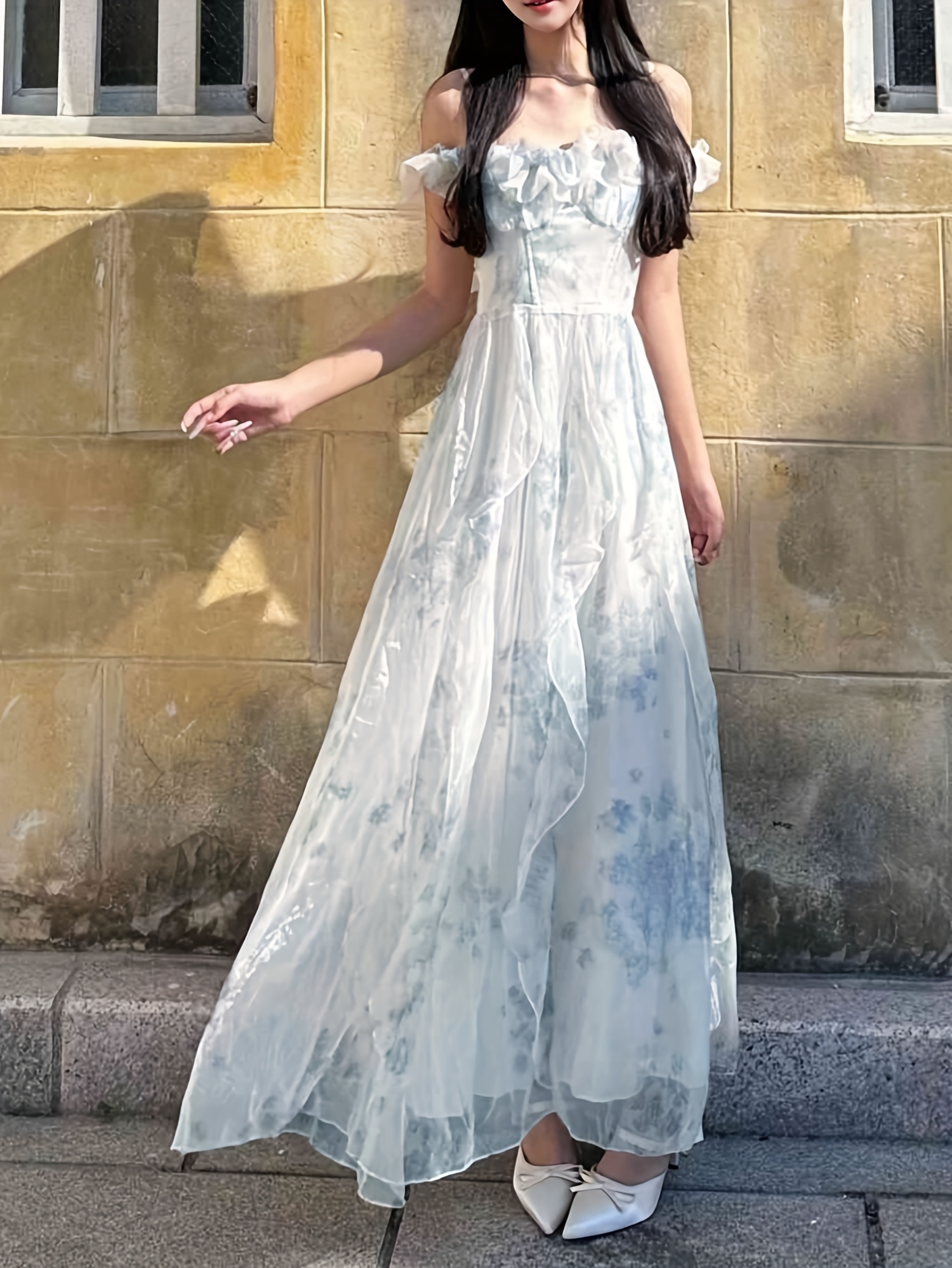 オフショル花柄ドレス TED BAKER オフショル 花柄 フレア ワンピース