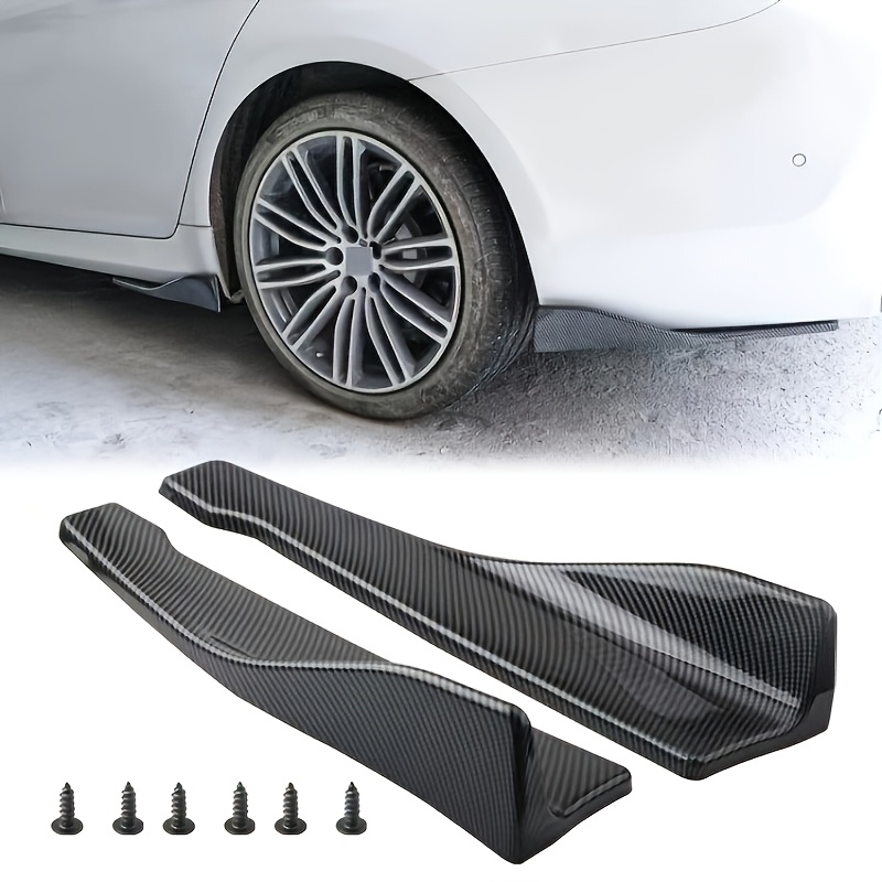 

2pcs Universal Car Rear Bumper Protector, 48cm Black Plastic Right Side Diffuser, Automotive Exterior Decoration Accessories