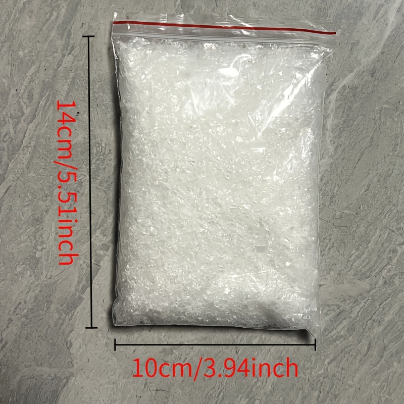TEMU 40g/1.41oz Artificial Fake Decor Plastic Magic Fluffy Snow For Diy Christmas Tree Wreath Scene Layout Multi-functional Festive Supplies For Home