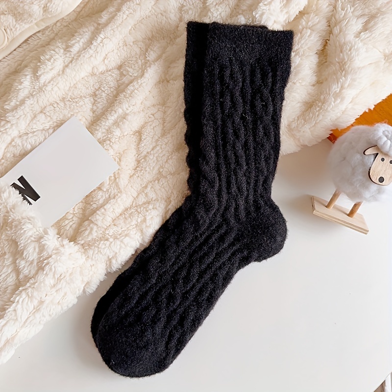 TEMU Calze da donna a met� polpaccio stile /inverno in peluche ultra- con ritorta, foderate, ispessite, , per casa, e sonno