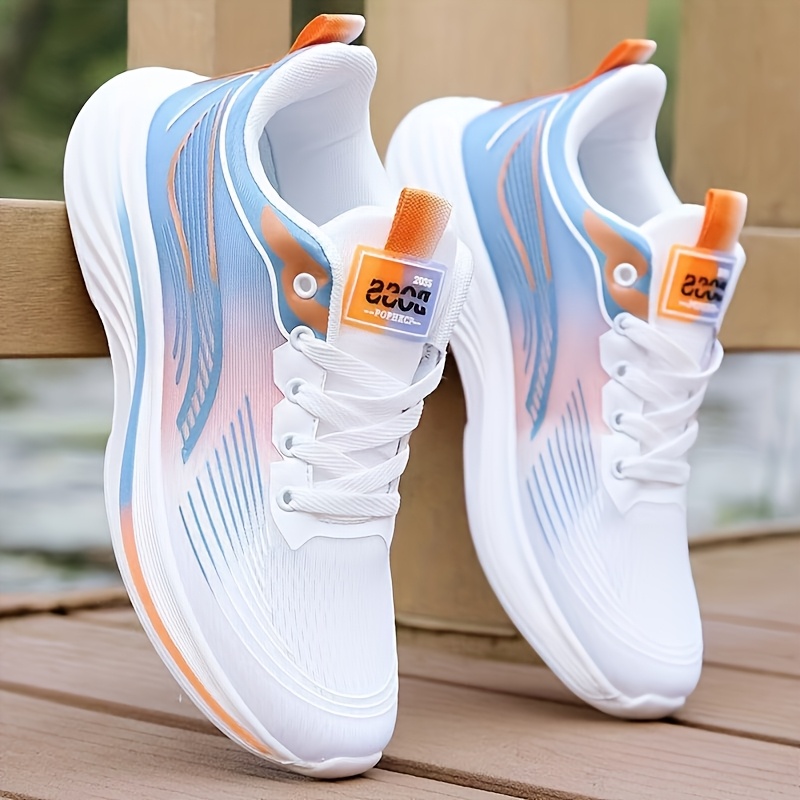 Men's & Women's (Unisex) Lightweight Low-Top Sneakers - Breathable Mesh Running Shoes with EVA Shock-Absorbing Sole, Anti-Slip Wide Toe Box - Plus Size Sneakers Suitable for Training,, Tennis, Walking - Spring/Autumn Casual Wear