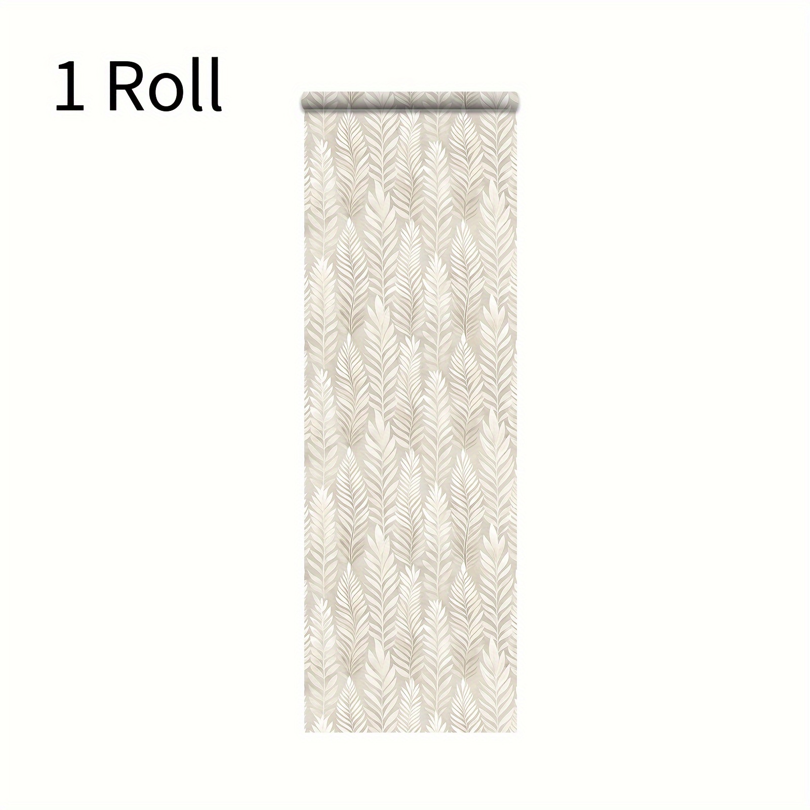 Image of 1 Roll Of Elegant Plant Leaf Wallpaper, Self-adhesive Removable And Pasteable Wall Decor, , Removable Pvc Contact Paper, Home Renovation Wallpaper, Furniture Headboard Cabinet Decoration Stickers