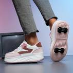 outdoor versatile fashionable lightweight breathable roller skates detachable dual purpose childrens shoes school park roller skates girls casual sneakers