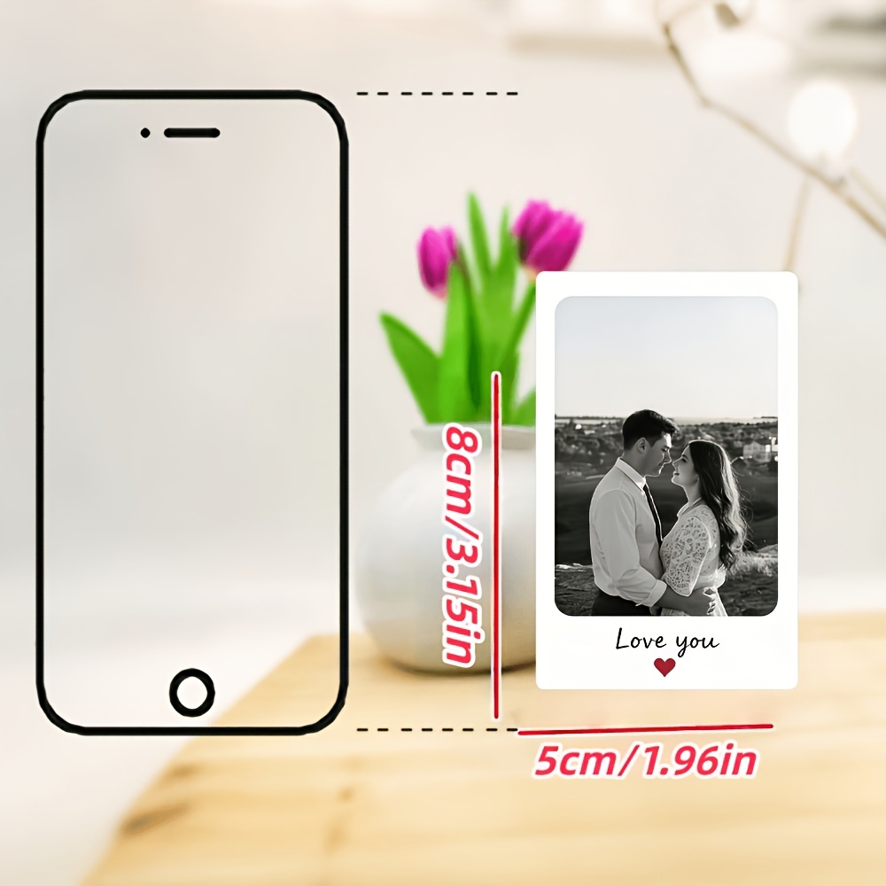 TEMU Personalized Acrylic Wallet Card With Custom Photo, Includes Memo And Text. Ideal Gift For Husband, Father, Boyfriend, Or Special Person . Photo