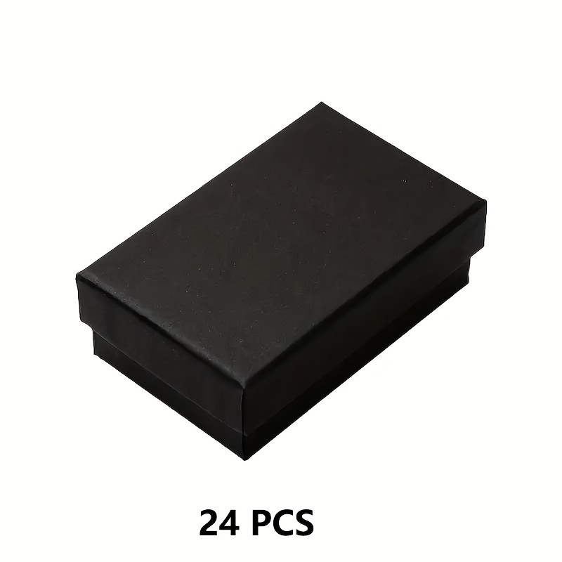 E-shop 12/24er- Schmuck-Geschenkboxen aus schwarzem Karton mit schwarzem Schwammeinsatz, Größe 5x8x2,8cm. Geeignet zum Verschenken für