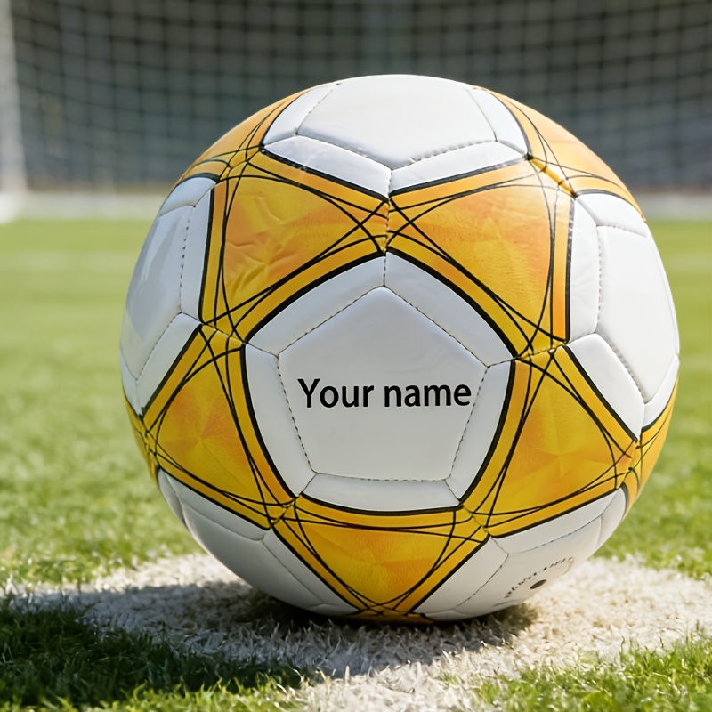 TEMU Gepersonaliseerde voetbalmaat 5 met - Gepersonaliseerde naam en logo, geschikt voor huisdecoratie, verjaardag, , Kerstmis, bruiloft,