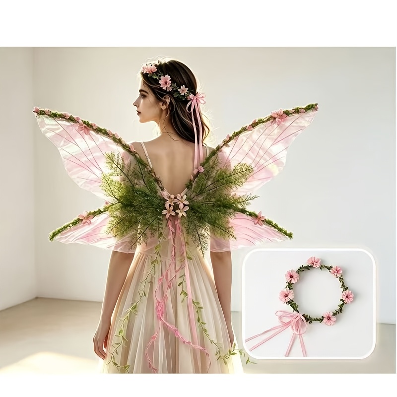 TEMU New 2026 Wings, Fairy Wings, Cicada Wing Costume, Stage Performance Props, Festival Party, Birthday Party, Cosplay Set, 2 Styles Of Wings