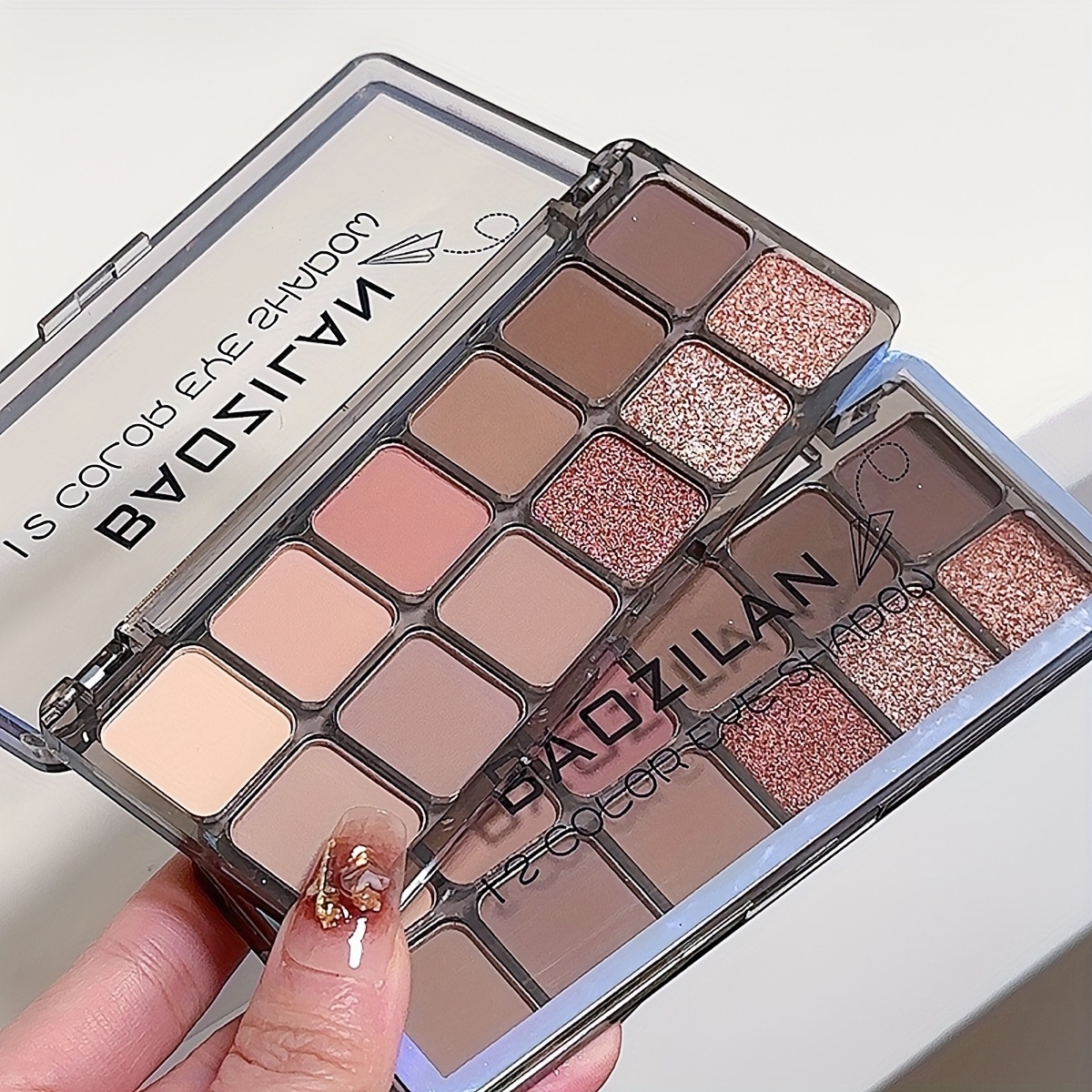 12 färgers ögonskuggspalett rosjord dubbelton matt - Temu Sweden