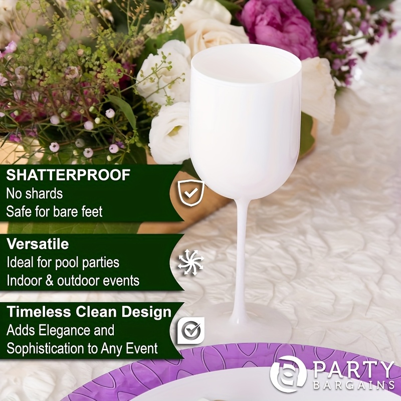 4 12 pack 16 ounce shatterproof pp plastic wine glasses bpa - Temu Bahrain
