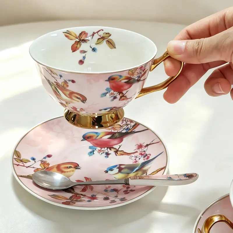 6 tassen 6 untersetzer 6 löffel/1 tasse 1 untersetzer 1