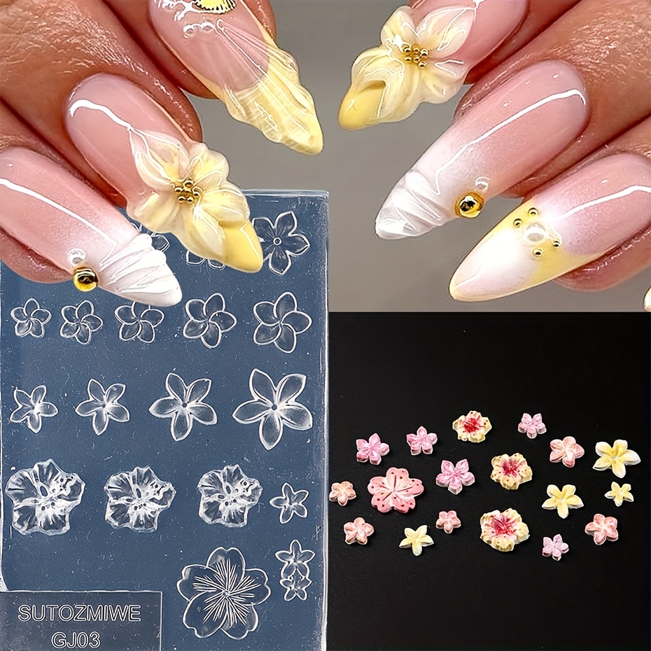10 Stück Nagel-Deko Silikonformen – Für Harz, Maniküre, Handy-Dekoration, DIY