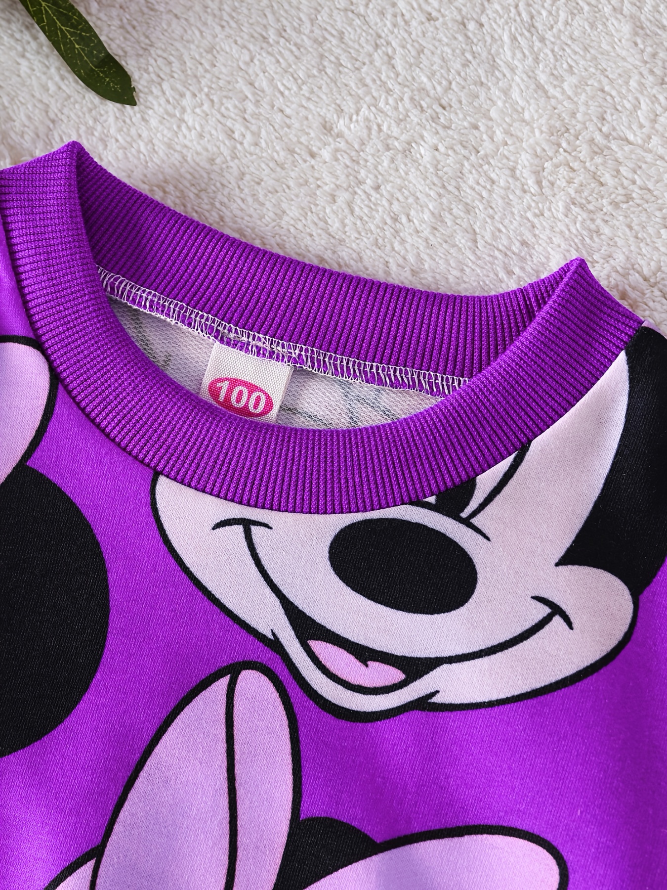 Officiële Disney Mickey Mouse Print Meisjes Lange Mouw Hoodie & Jogger Set - Rekbare Casual Herfst/Winter Outfit met Elastische Tailleband