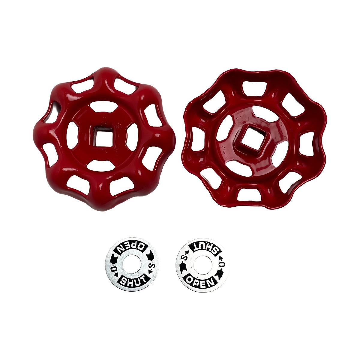 E-shop 2 Stk. Außenventil-Handrad, 6x6mm Rundrad-Schlauchhahn-Griff, rostfreier Wasserhahn-Griff, Ersatzteile für Außen-Wasserventilgriff, für