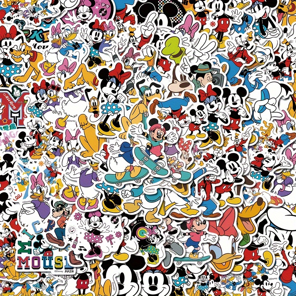 

100pcs Adorable Mouse Cartoon Graffiti Stickers, Exquisite Diy Decorations For Mobile Phones, Guitars, Water Bottles, Computers, Waterproof Decals