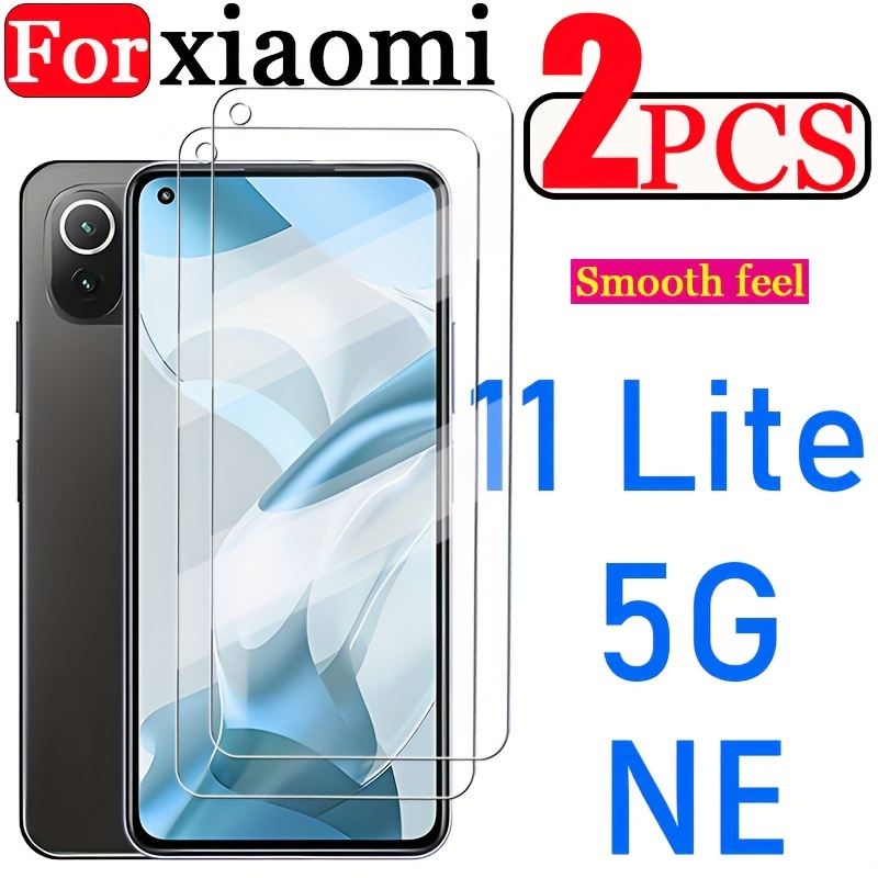 TEMU [2 Pack] Tempered Glass Screen Protector For Xiaomi 11 Lite 5g Ne, Anti-scratch, High Definition, Transparent Suitable For Xiaomi 11 Lite 5g Ne