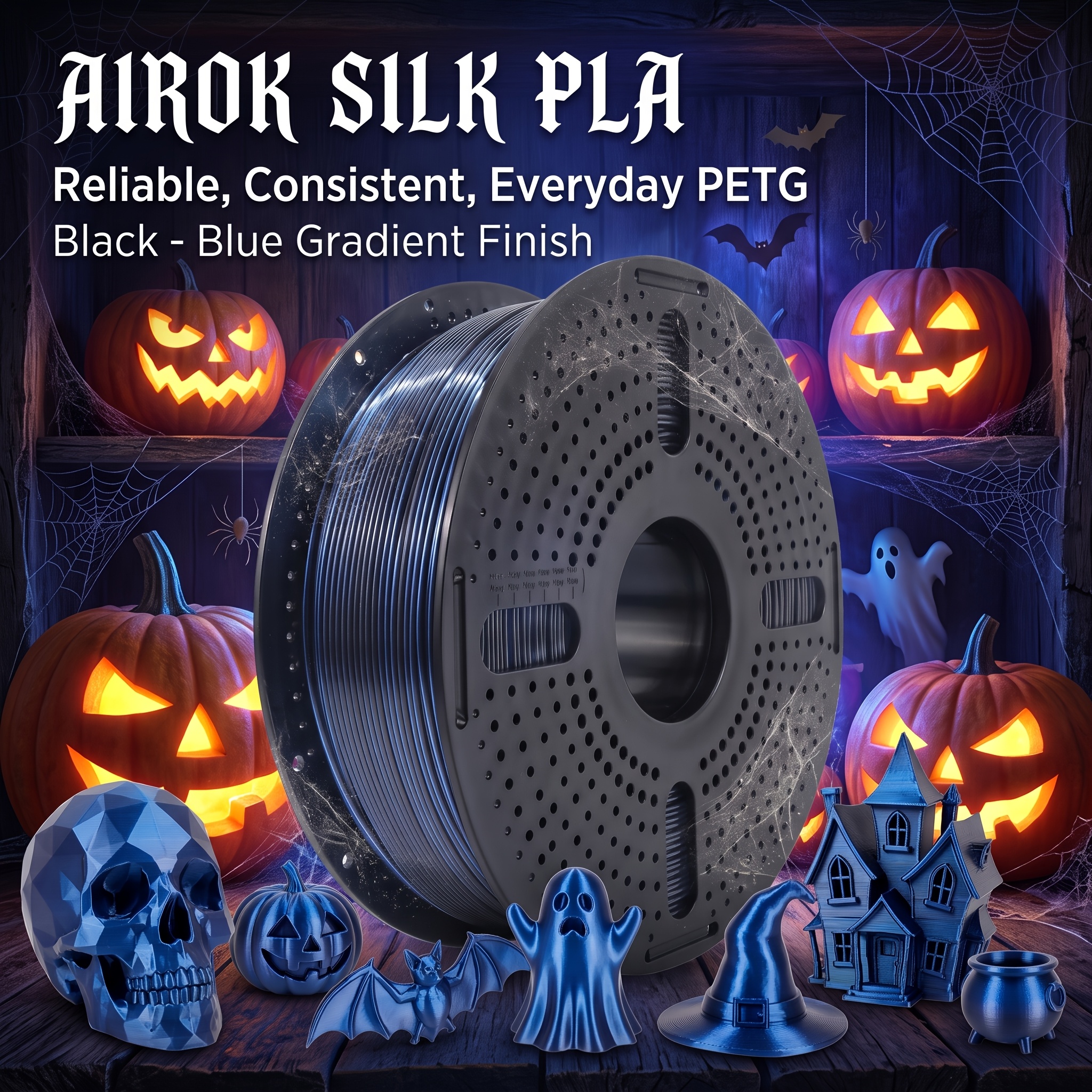 TEMU 1kg (2.2lb) Black Blue Pla Filament 1.75mm, Smooth Feeding & Strong For Fdm Printers