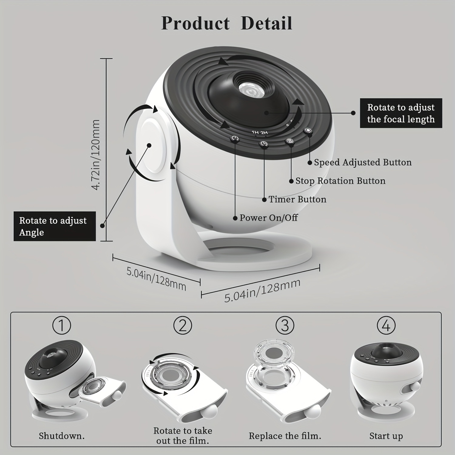 E-shop Weißer Mexllex 2025 Galaxy Projektor Pro, 13-in-1 Sternenprojektor mit Nebel- und -, Planetarium-Nachtlicht, ideal für Timer, Raumdeko,