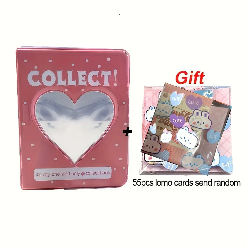 INS 7.62 cm Kpop Binder Photo Album Idols Photocards Cards Holder * 64 Pockets with 55pcs/set Love lomo card INS 7.62 cm Kpop Binder Photo Album Idols Photocards Cards Holder * 64 Pockets with 55pcs/set Love lomo card